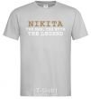 Men's T-Shirt Nikita the man the myth the legend grey фото