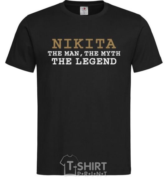 Men's T-Shirt Nikita the man the myth the legend black фото