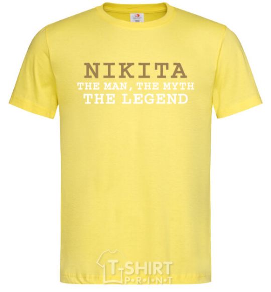 Men's T-Shirt Nikita the man the myth the legend cornsilk фото