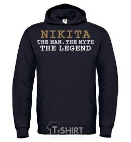 Men`s hoodie Nikita the man the myth the legend black фото