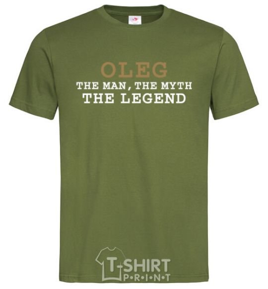 Men's T-Shirt Oleg the man the myth the legend millennial-khaki фото