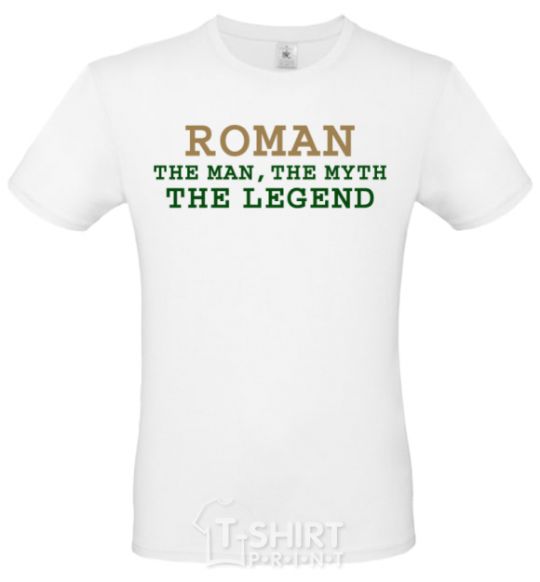 Men's T-Shirt Roman the man the myth the legend White фото