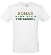 Men's T-Shirt Roman the man the myth the legend White фото