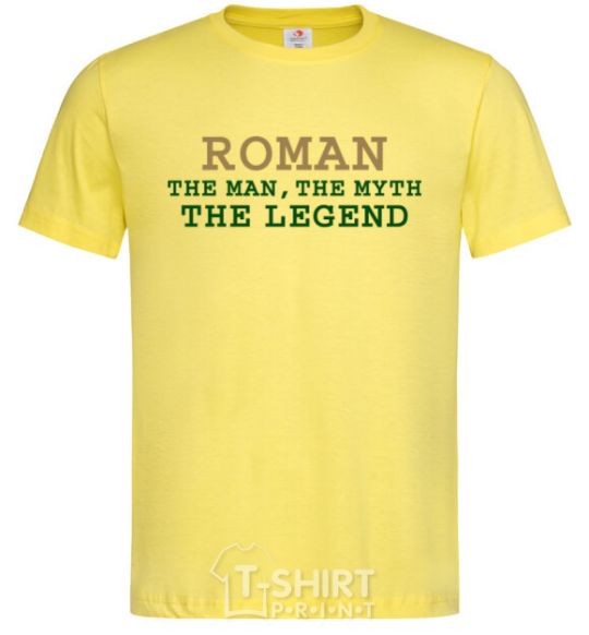 Men's T-Shirt Roman the man the myth the legend cornsilk фото