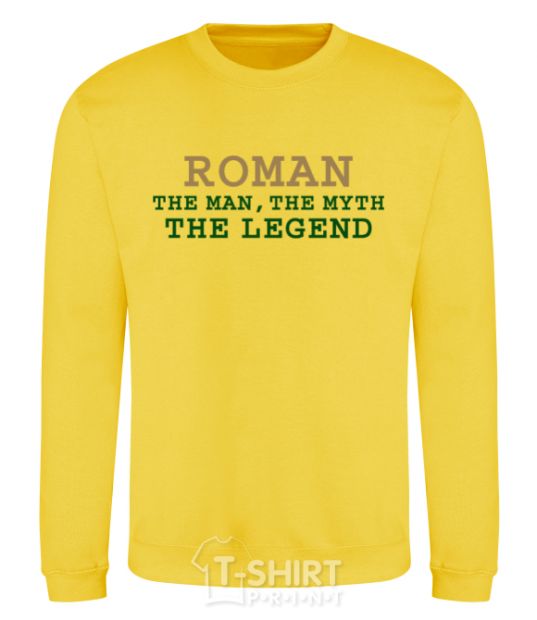 Sweatshirt Roman the man the myth the legend yellow фото