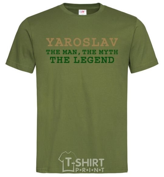 Men's T-Shirt Yaroslav the man the myth the legend millennial-khaki фото