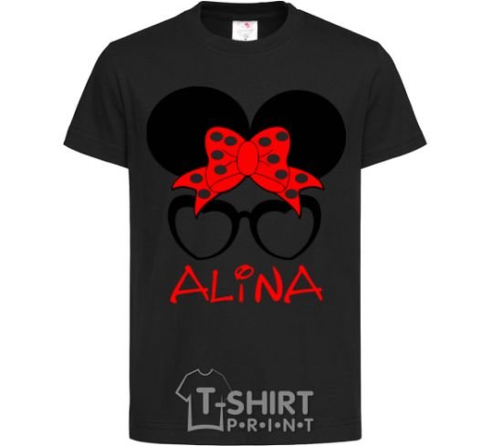 Детская футболка Alina minnie Черный фото