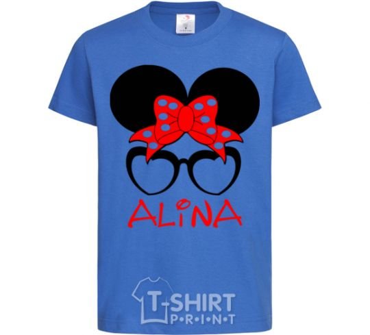 Детская футболка Alina minnie Ярко-синий фото