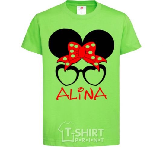 Детская футболка Alina minnie Лаймовый фото