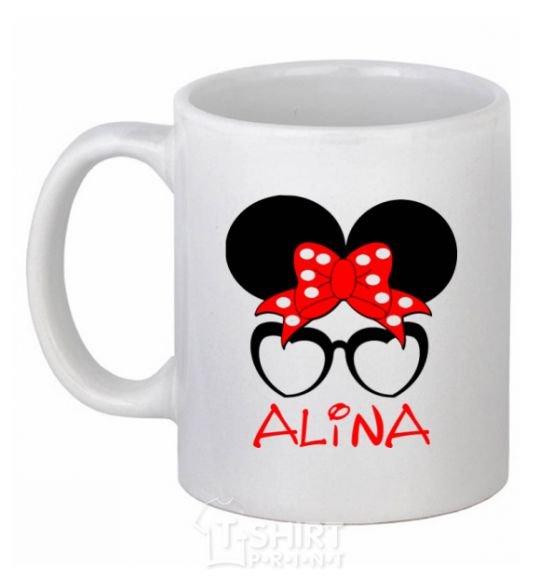 Чашка керамическая Alina minnie Белый фото