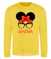 Sweatshirt Alyona minnie yellow фото