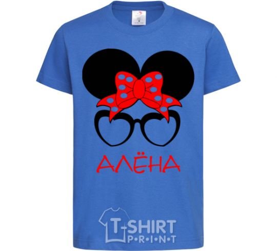 Kids T-shirt Alyona minnie royal-blue фото