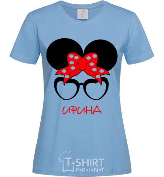 Women's T-shirt Irina minnie sky-blue фото