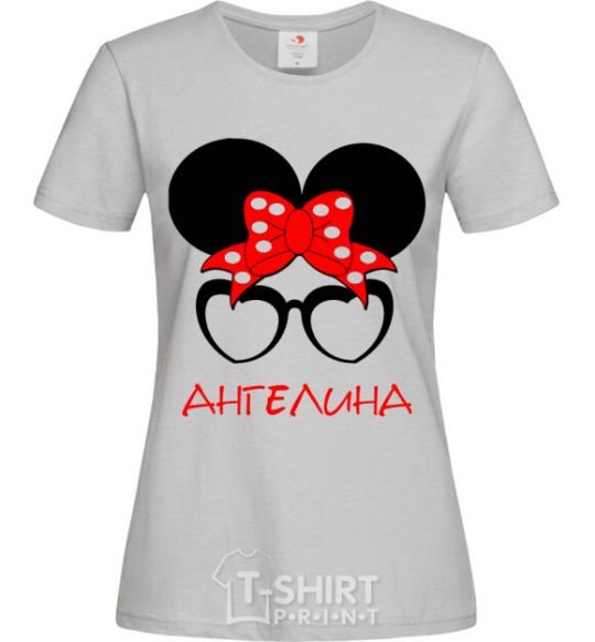 Women's T-shirt Angelina minnie grey фото