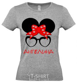 Women's T-shirt Angelina minnie grey фото