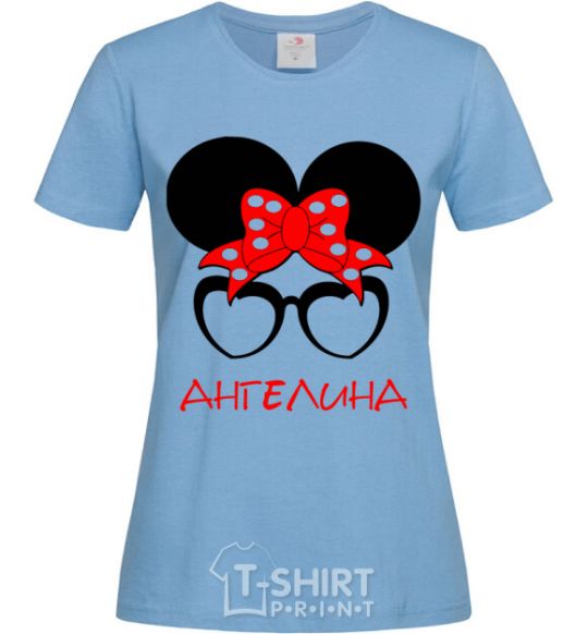 Women's T-shirt Angelina minnie sky-blue фото