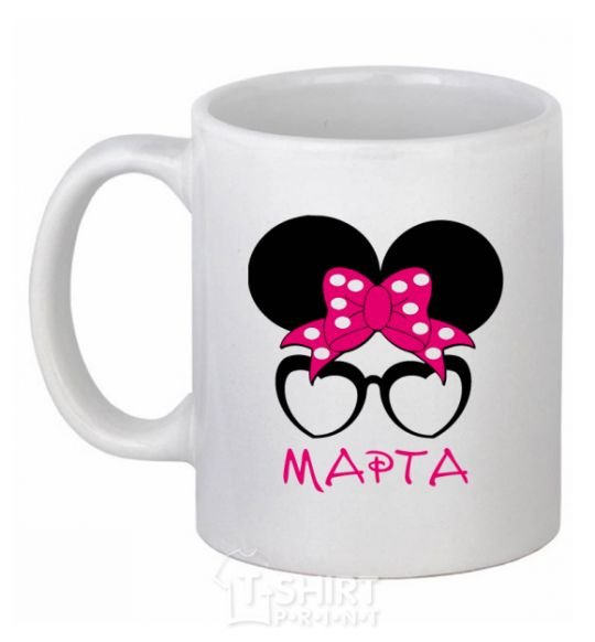 Чашка керамическая Марта minnie Белый фото