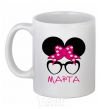 Ceramic mug Martha minnie White фото