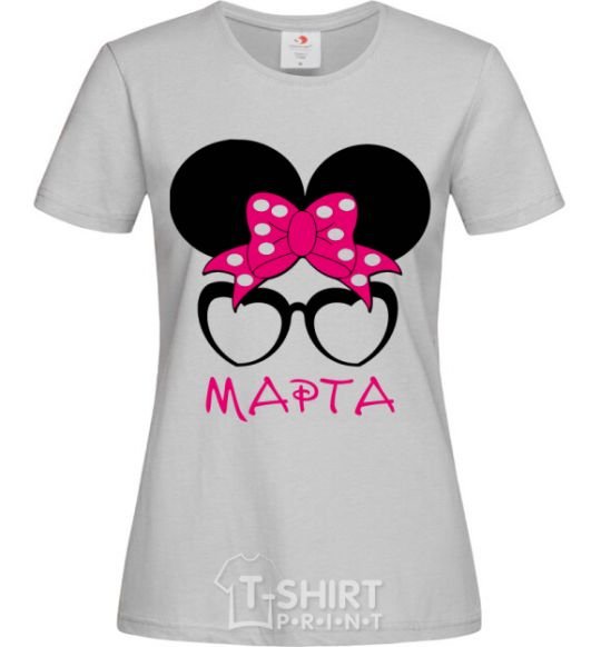 Women's T-shirt Martha minnie grey фото