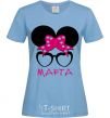 Women's T-shirt Martha minnie sky-blue фото