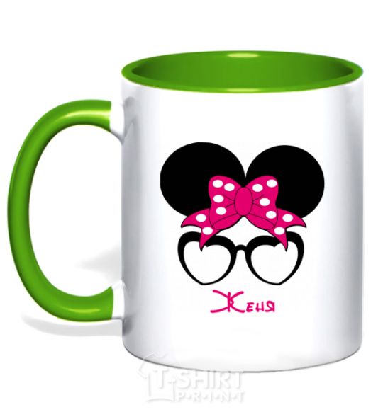 Mug with a colored handle Gianni minnie kelly-green фото