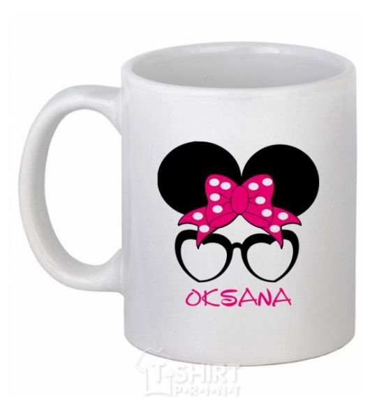 Ceramic mug Oksana minnie White фото