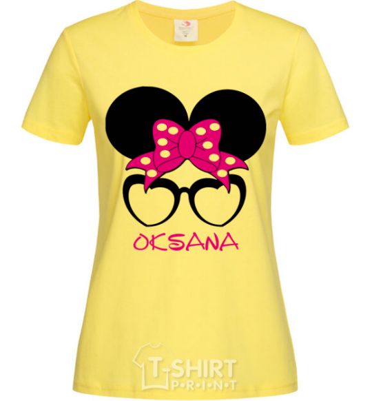 Женская футболка Oksana minnie Лимонный фото