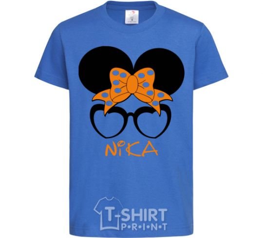 Kids T-shirt Nika minnie royal-blue фото