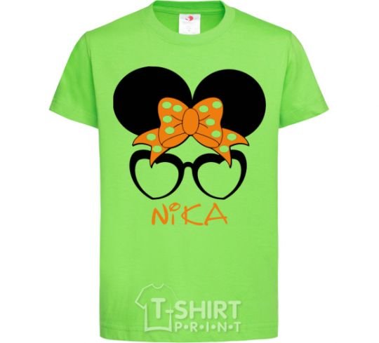 Kids T-shirt Nika minnie orchid-green фото