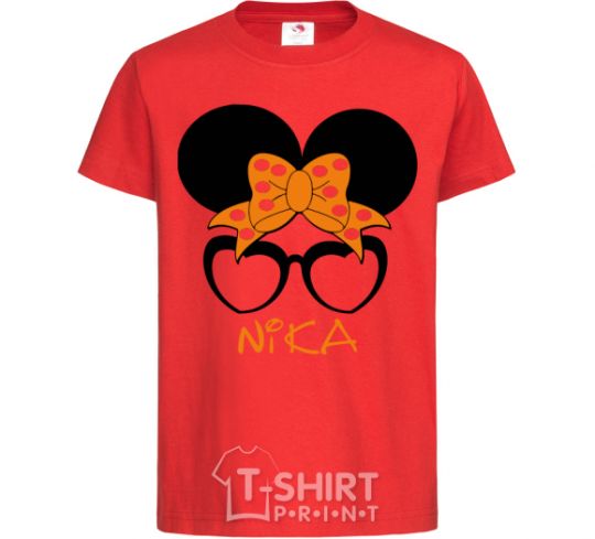 Kids T-shirt Nika minnie red фото