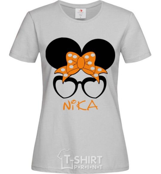 Women's T-shirt Nika minnie grey фото