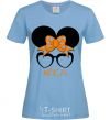 Women's T-shirt Nika minnie sky-blue фото