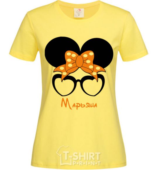 Женская футболка Марьяна minnie Лимонный фото