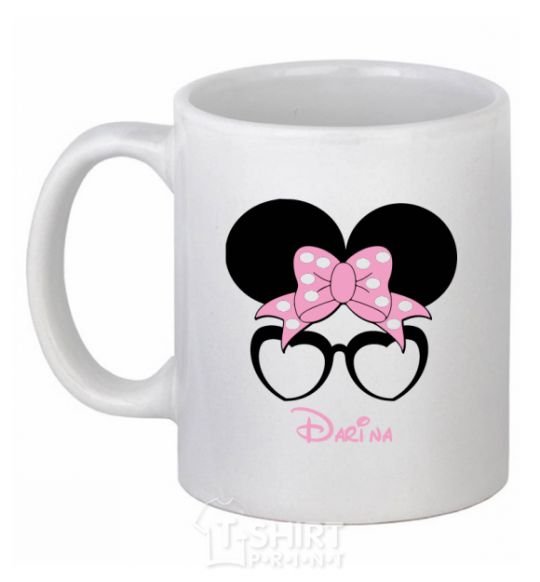 Ceramic mug Darina minnie White фото