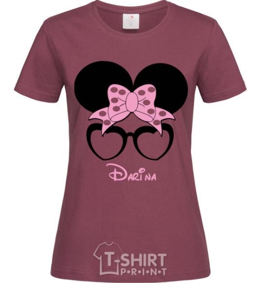 Women's T-shirt Darina minnie burgundy фото