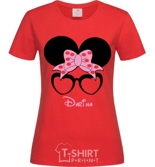 Women's T-shirt Darina minnie red фото