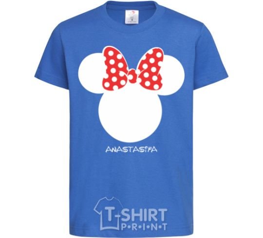 Kids T-shirt Anastasiya minnie mouse royal-blue фото