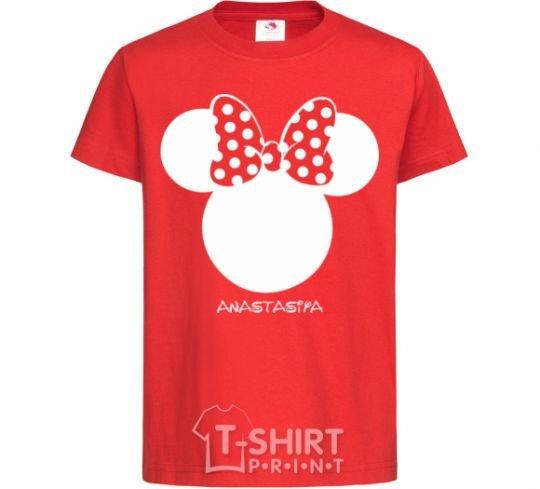 Kids T-shirt Anastasiya minnie mouse red фото