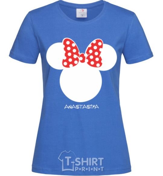 Women's T-shirt Anastasiya minnie mouse royal-blue фото