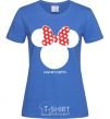 Women's T-shirt Anastasiya minnie mouse royal-blue фото