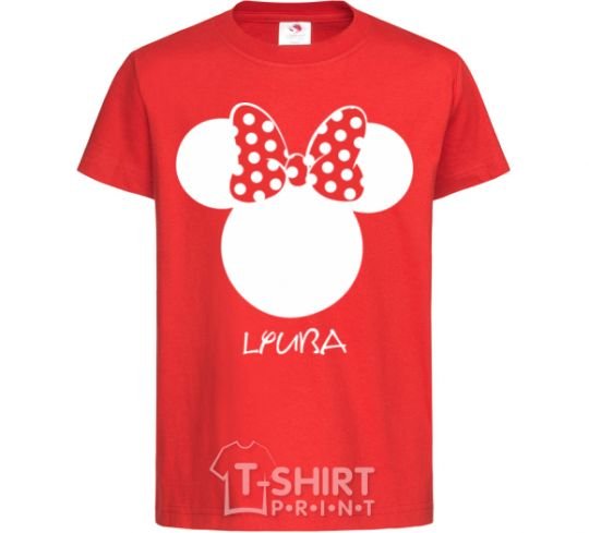 Kids T-shirt Lyuba minnie mouse red фото