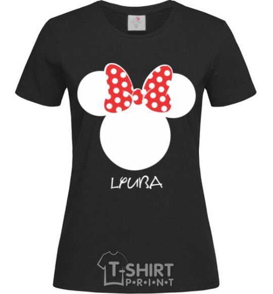 Women's T-shirt Lyuba minnie mouse black фото