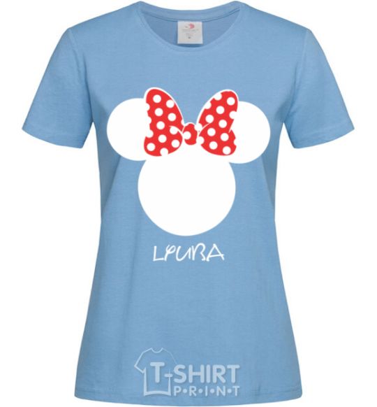 Women's T-shirt Lyuba minnie mouse sky-blue фото