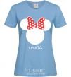 Women's T-shirt Lyuba minnie mouse sky-blue фото