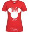 Women's T-shirt Lyuba minnie mouse red фото