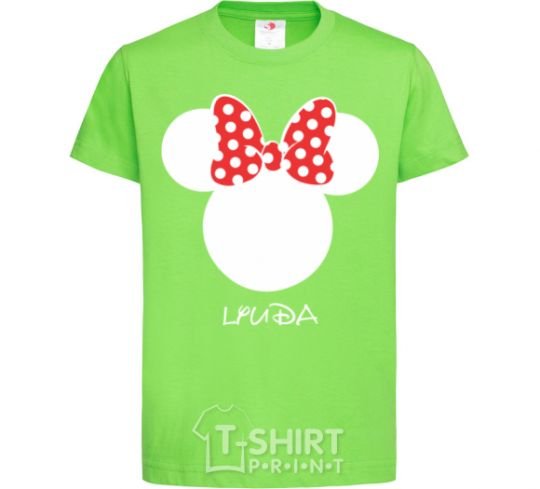 Kids T-shirt Lyuda minnie mouse orchid-green фото
