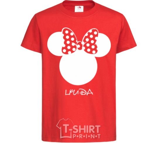 Kids T-shirt Lyuda minnie mouse red фото