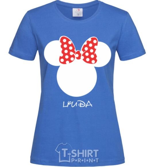 Женская футболка Lyuda minnie mouse Ярко-синий фото