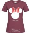 Женская футболка Lyuda minnie mouse Бордовый фото