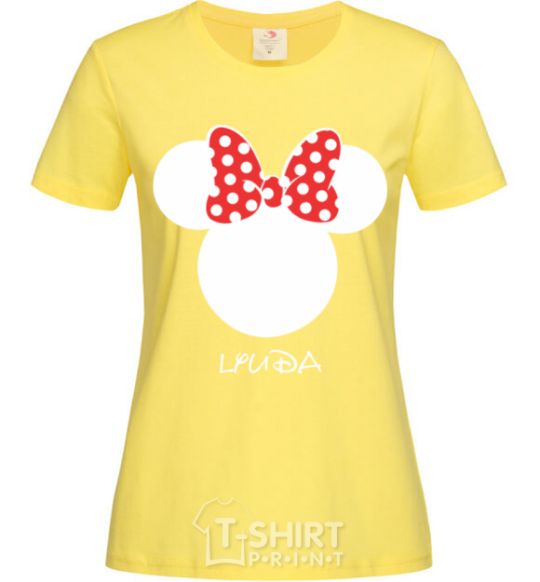 Женская футболка Lyuda minnie mouse Лимонный фото